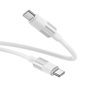 Кабель Type-C - Type-C Borofone BX106 PD 60W 100см 3A  (white)