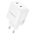 Адаптер Сетевой Borofone BN31 Cargador PD 2*Type-C 3A/45W (white)