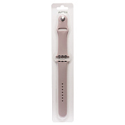 Ремешок - ApW Sport Band Apple Watch 42/44/45/49 mm силикон на кнопке (L) (silver)