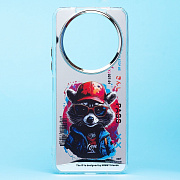 Чехол-накладка - PC092 для "Xiaomi Redmi A3" (енот) (transparent)