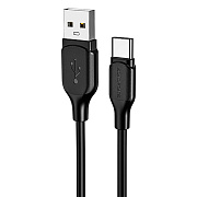 Кабель USB - Type-C Borofone BX42 Encore silicone 18W 100см 3A  (black)