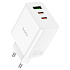 Адаптер Сетевой Hoco C126A PD 2Type-C/USB 40W (white)