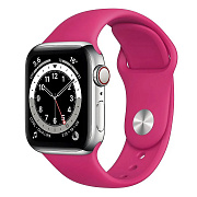 Ремешок - ApW Sport Band Apple Watch 42/44/45/49 mm силикон на кнопке (S) (dragon fruit)
