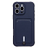 Чехол-накладка - SC304 c картхолдером для "Apple iPhone 16 Pro Max" (dark blue) (234452)