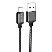 Кабель USB - Apple lightning Borofone BX87 Sharp  200см 2,4A  (black)