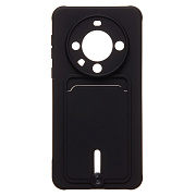 Чехол-накладка - SC304 с картхолдером для "Huawei Mate 60 Pro+" (black)