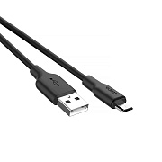Кабель USB - micro USB Hoco X21 Silicone 10W 100см 2A  (black)