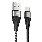 Кабель USB - micro USB Hoco X57 Blessing 12W 100см 2,4A  (black)