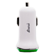 Адаптер Автомобильный Brera CAU2-3A 2USB/5V/3A (white/green)