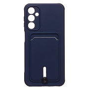 Чехол-накладка - SC304 с картхолдером для "Samsung Galaxy A24 4G" (dark blue)