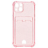 Чехол-накладка - SC300 с картхолдером для "Apple iPhone 13" (pink)