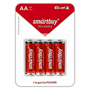 Батарейка AA Smart Buy LR6 (4-BL) (48/480)