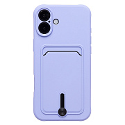 Чехол-накладка - SC304 c картхолдером для "Apple iPhone 16 Plus" (light violet) (234446)