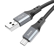 Кабель USB - micro USB Hoco X92 (silicone) 12W 300см 2,4A  (black)