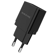 Адаптер Сетевой Borofone BA19A Nimble USB 1A/5W (black)