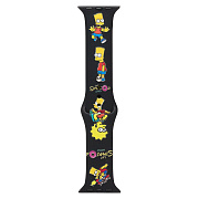 Ремешок - ApW01 Apple Watch 42/44/45/49 mm силикон (016) (black)