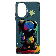 Чехол-накладка - SC335 для "Realme C67 4G"  (медведь) (dark green) (233140)