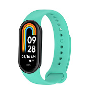 Ремешок - WB13 силикон на кнопке Xiaomi Mi Band 9 (dark green)