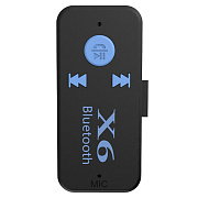 Bluetooth адаптер - BR-04 X6 BT  mini jack 3,5 мм, micro USB (Micro USB/USB) (black)