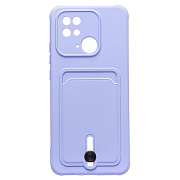Чехол-накладка - SC304 с картхолдером для "Xiaomi Redmi 10C" (dark violet)