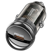 Адаптер Автомобильный Hoco Z53 Sight PD30W (transparent black)