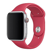 Ремешок - ApW Sport Band Apple Watch 42/44/45/49 mm силикон на кнопке (L) (dark coral)