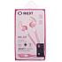 Проводные наушники с микрофоном внутриканальные Reet MC-121 Jack 3,5  (pink)