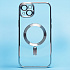 Чехол-накладка - SM011 SafeMag для "Apple iPhone 14 Plus" (silver)
