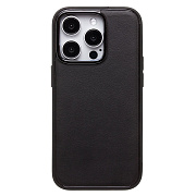 Чехол-накладка - PC084 экокожа для "Apple iPhone 15 Pro" (black) (227434)