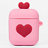Чехол - Soft touch Love для кейса "Apple AirPods 2" (pink)