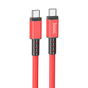 Кабель Type-C - Type-C Hoco X85 60W 100см 3A  (red)