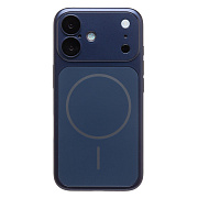 Чехол-накладка - SM091 AG-Glass SafeMag для "Apple iPhone 16" (dark blue)