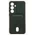 Чехол-накладка - SC304 с картхолдером для "Samsung Galaxy S24" (dark green) (228140)