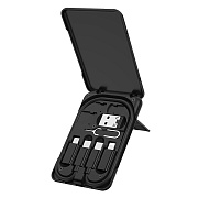 Кабель USB - Multi connector Hoco U86 Treasure Box 60W 25см 3A  (black)