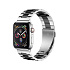 Ремешок - ApW36 металл блочный на застежке Apple Watch 42/44/45/49 mm (silver/black)