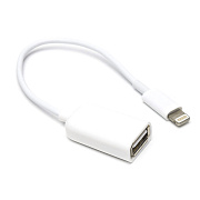 Переходник USB (м) - Lightning (п) RockBox 10см (white)