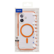 Чехол-накладка - SM041 SafeMag для "Apple iPhone 17" (transparent/orange) (243318)