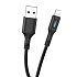 Кабель USB - Apple lightning Hoco U79 Admirable 12W 120см 2,4A  (black)