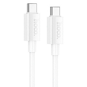 Кабель Type-C - Type-C Hoco X107 PD 60W 100см 3A  (white)