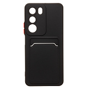Чехол-накладка - SC337 с картхолдером для "Realme C71" (black) (241115)