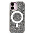 Чехол-накладка - SM029 POSH SHINE SafeMag для "Apple iPhone 16" россыпь кристаллов (white titanium)