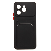 Чехол-накладка - SC337 с картхолдером для "Tecno Spark 40" (black) (241208)