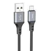 Кабель USB - micro USB Hoco X86 Spear  100см 2,4A  (black)