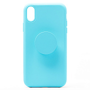 Чехол-накладка - SC161 с попсокетом для "Apple iPhone XR" (sky blue) ..