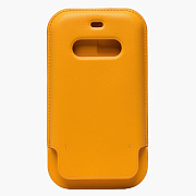 Чехол-конверт - SM001 кожаный SafeMag для "Apple iPhone 12 Pro Max" (golden orange)