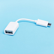 Переходник USB (м) - Micro USB (п) RockBox 10см (white)