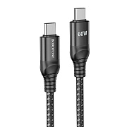 Кабель Type-C - Type-C Borofone BX56 60W 100см 3A  (black)
