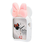 Чехол для часов - TPU Case для "Apple Watch 42 mm" (001) (white/pink)