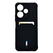 Чехол-накладка - SC304 с картхолдером для "Xiaomi Redmi 13 4G" (black) (233762)