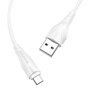 Кабель USB - micro USB Borofone BX18  100см 2,4A  (white)